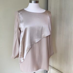 Club Monaco Champagne Silk Blouse